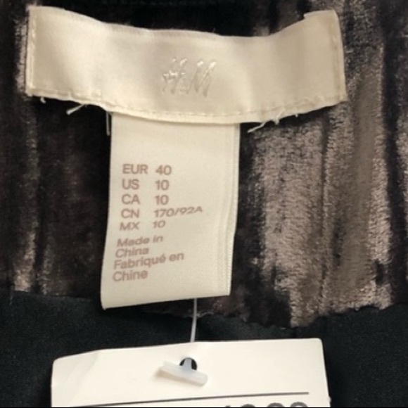 NWT H & M Crushed Velvet Blazer size 10 - Picture 9 of 12